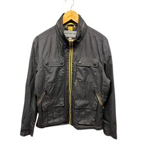 Marc New York Andrew Marc Jacket Mens M Black Zip Up Utility Pockets Casual Coat